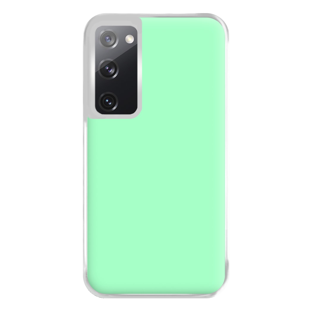 Back To Casics - Pretty Pastels - Plain Green Phone Case for Galaxy S20FE