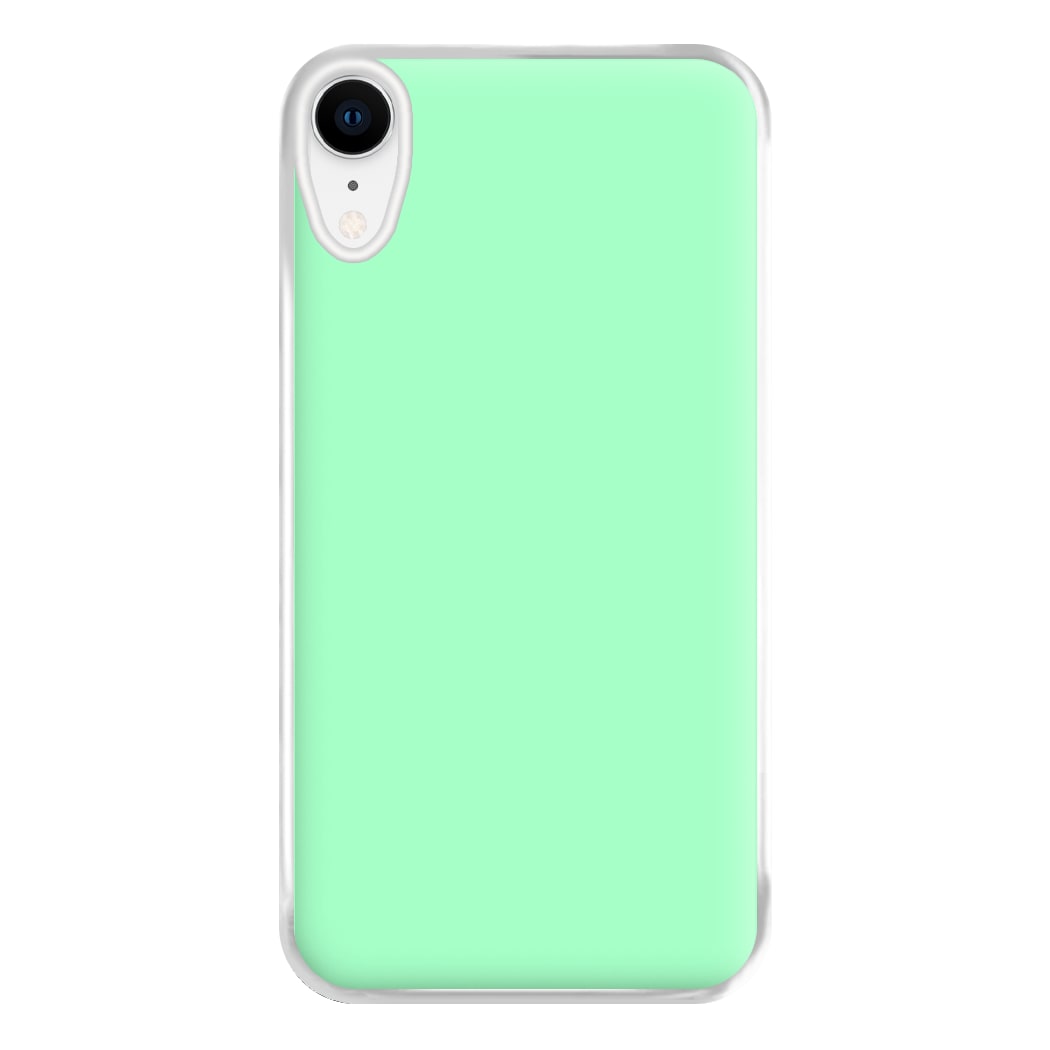 Back To Casics - Pretty Pastels - Plain Green Phone Case for iPhone XR