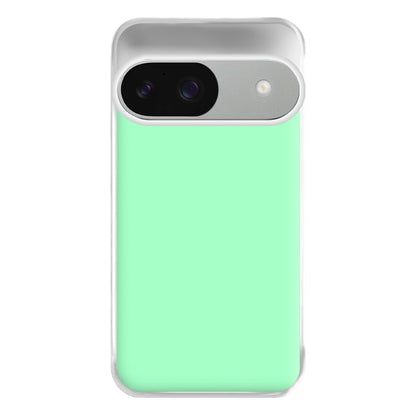 Back To Casics - Pretty Pastels - Plain Green Phone Case for Google Pixel 9 / 9 Pro