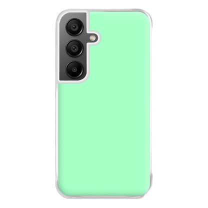 Back To Casics - Pretty Pastels - Plain Green Phone Case for Galaxy A55