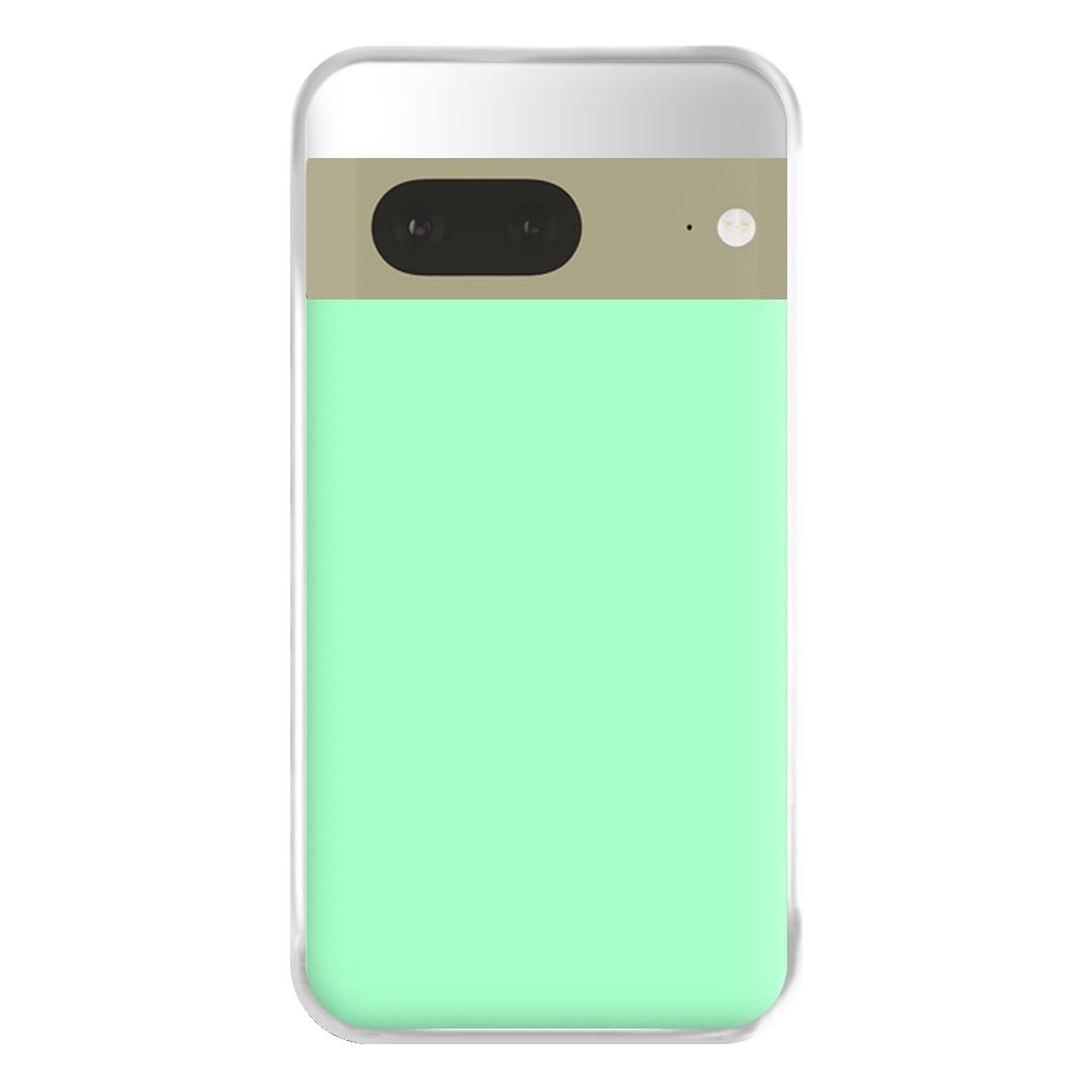 Back To Casics - Pretty Pastels - Plain Green Phone Case for Google Pixel 7a