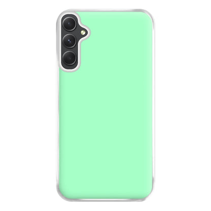 Back To Casics - Pretty Pastels - Plain Green Phone Case for Galaxy A14