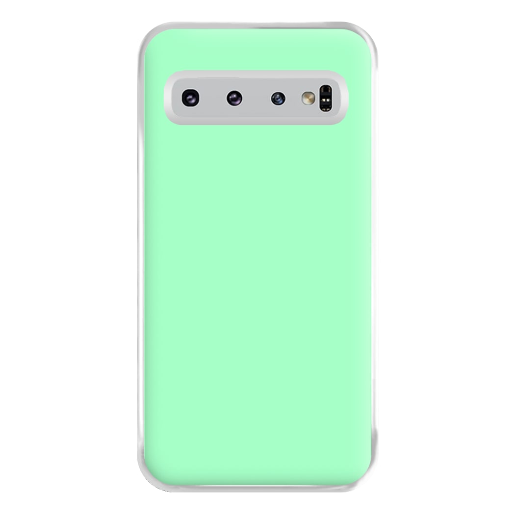 Back To Casics - Pretty Pastels - Plain Green Phone Case for Galaxy S10 Plus