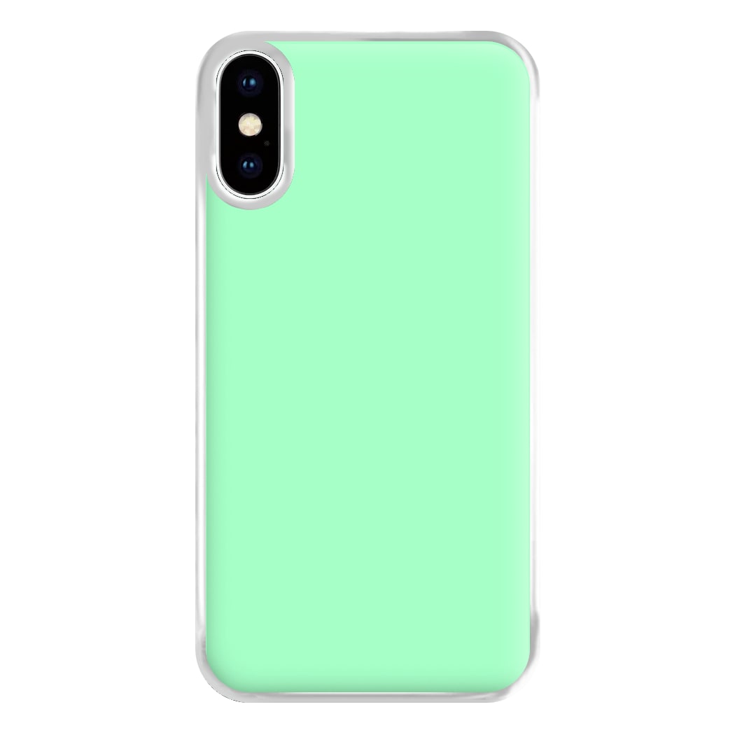 Back To Casics - Pretty Pastels - Plain Green Phone Case for iPhone XS Max