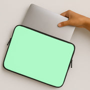 Back To Casics - Pretty Pastels - Plain Green Laptop Sleeve 2