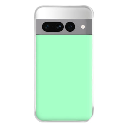 Back To Casics - Pretty Pastels - Plain Green Phone Case for Google Pixel 7 Pro