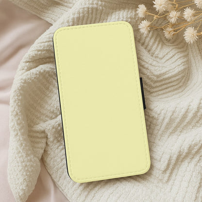 Back To Casics - Pretty Pastels - Plain Yellow Wallet Phone Case