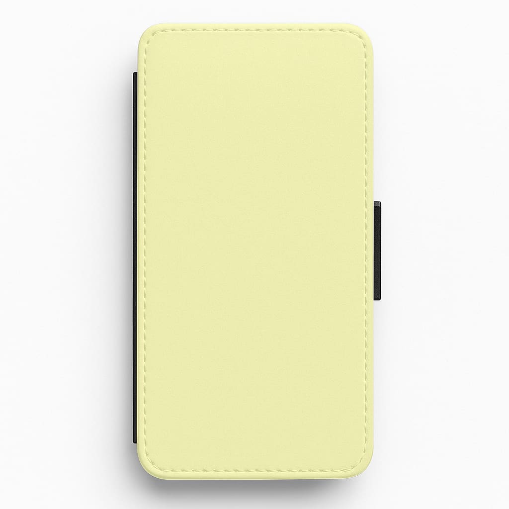 Back To Casics - Pretty Pastels - Plain Yellow Flip / Wallet Phone Case