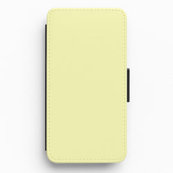 Back To Casics - Pretty Pastels - Plain Yellow Flip / Wallet Phone Case
