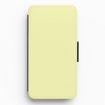 Back To Casics - Pretty Pastels - Plain Yellow Flip / Wallet Phone Case