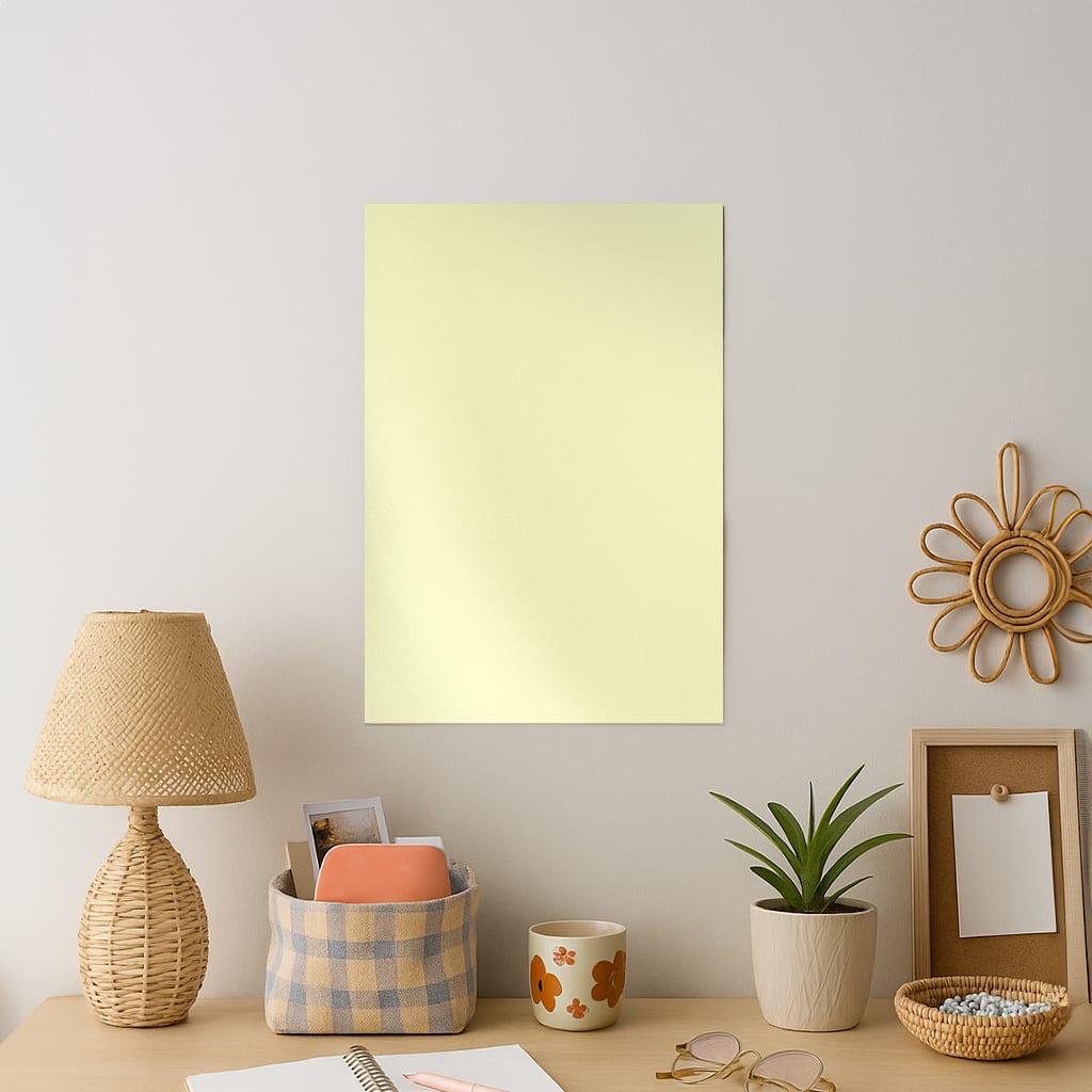 Back To Casics - Pretty Pastels - Plain Yellow Art Print