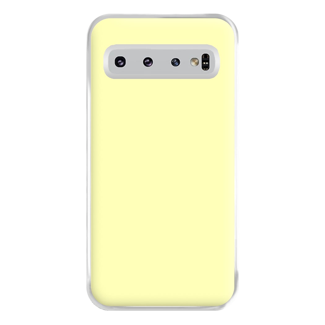 Back To Casics - Pretty Pastels - Plain Yellow Phone Case for Galaxy S10 Plus