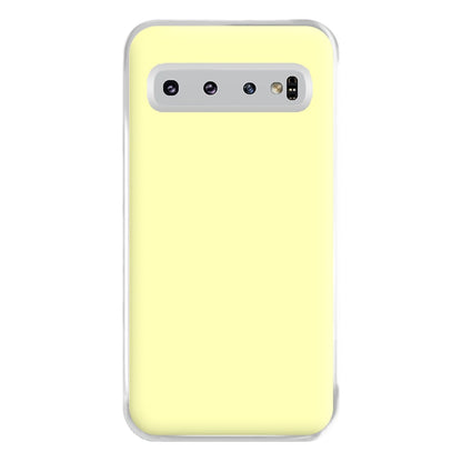 Back To Casics - Pretty Pastels - Plain Yellow Phone Case for Galaxy S10 Plus