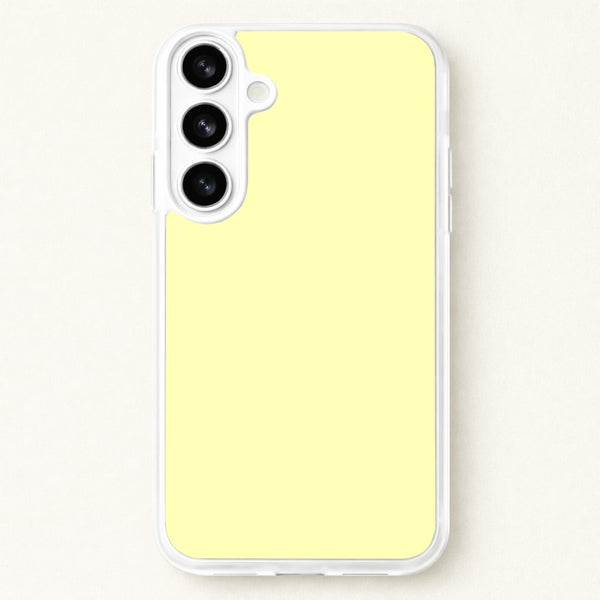Back To Casics - Pretty Pastels - Plain Yellow Phone Case for Galaxy S26