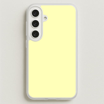 Back To Casics - Pretty Pastels - Plain Yellow Phone Case for Galaxy S25FE