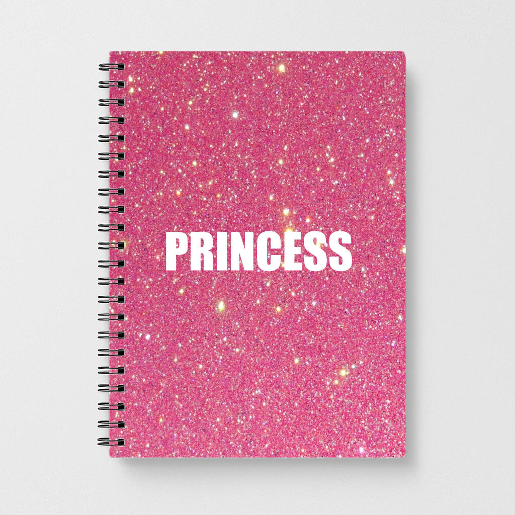 Glittery Pink Princess Notebook