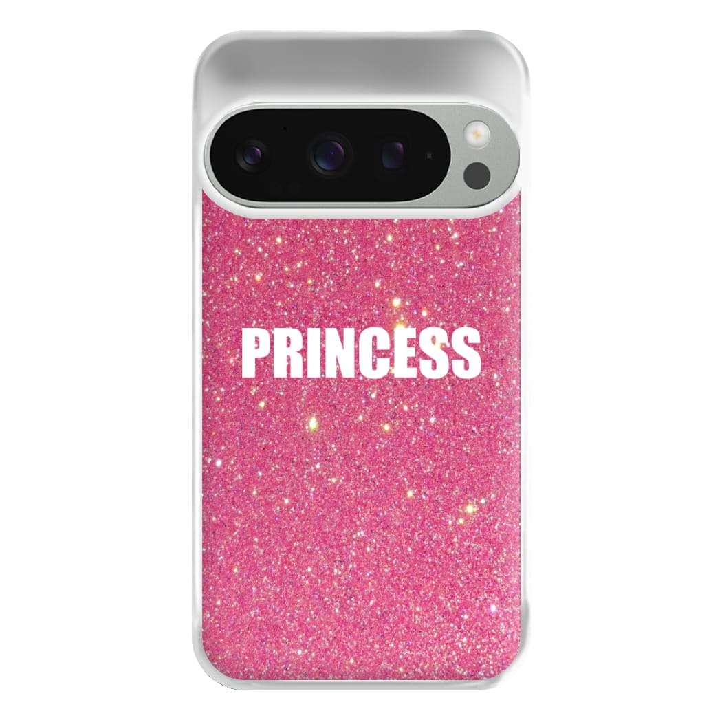 Glittery Pink Princess Phone Case for Google Pixel 9 Pro XL