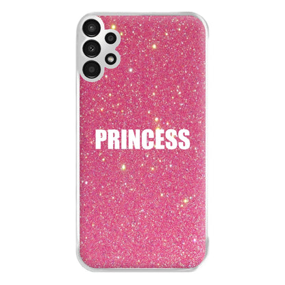 Glittery Pink Princess Phone Case for Galaxy A13