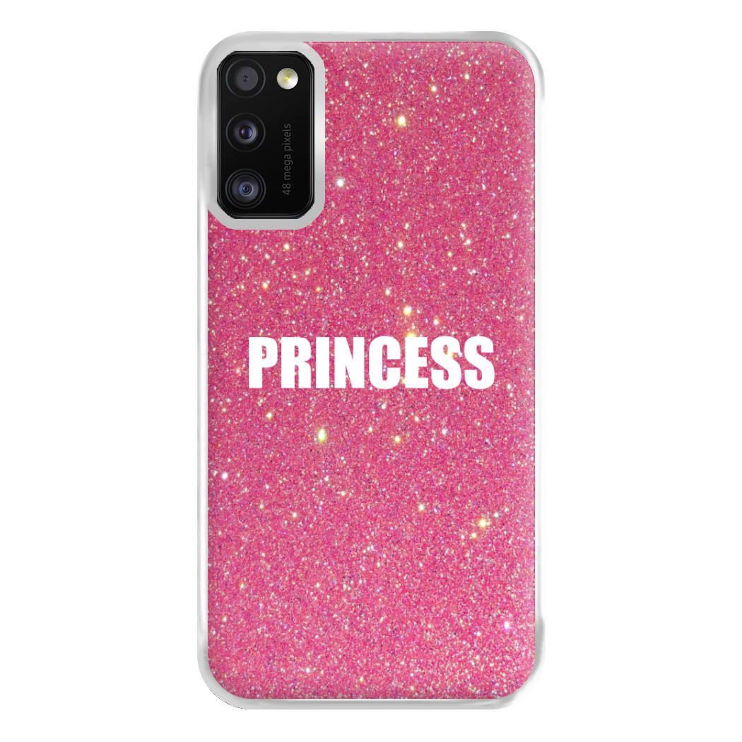 Glittery Pink Princess Phone Case for Galaxy A41