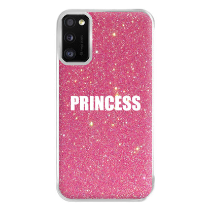 Glittery Pink Princess Phone Case for Galaxy A41