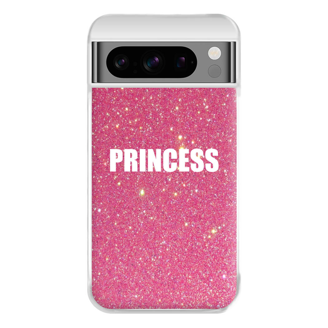 Glittery Pink Princess Phone Case for Google Pixel 8 Pro