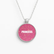 Glittery Pink Princess Necklace 1