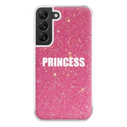 Glittery Pink Princess Phone Case for Galaxy S22 Plus