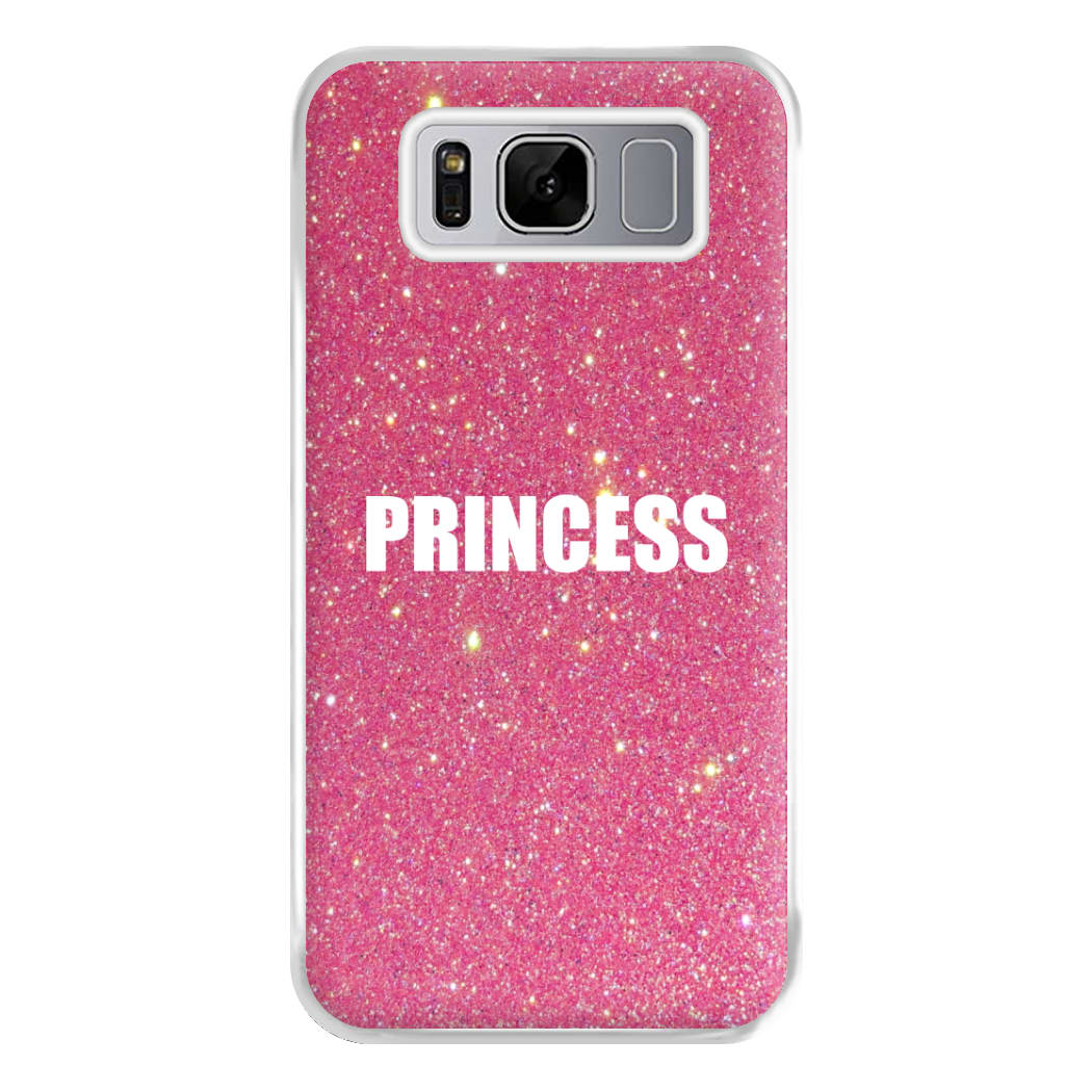 Glittery Pink Princess Phone Case for Galaxy S8 Plus