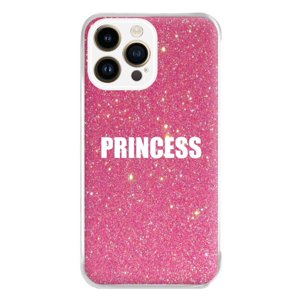 Glittery Pink Princess Phone Case for iPhone 14 Pro Max