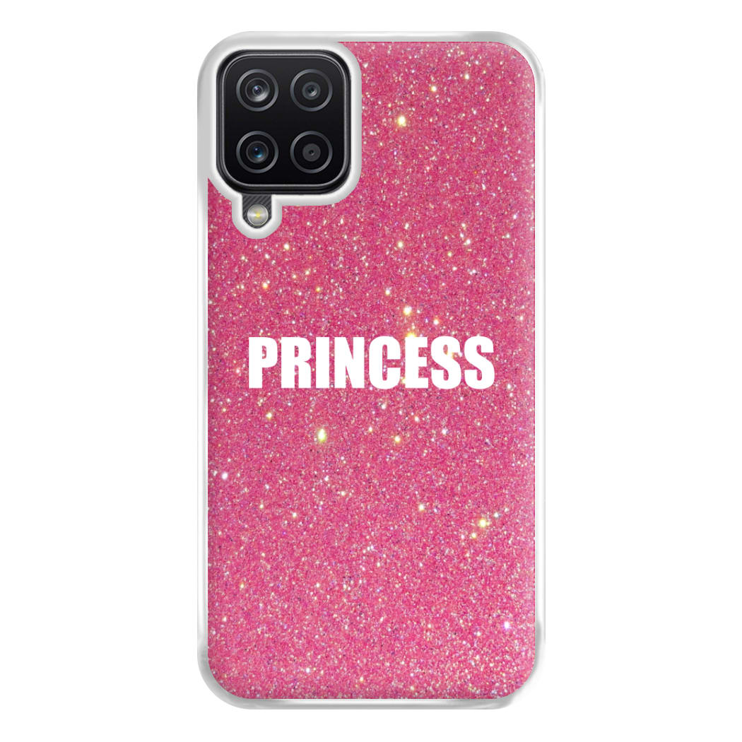 Glittery Pink Princess Phone Case for Galaxy A12