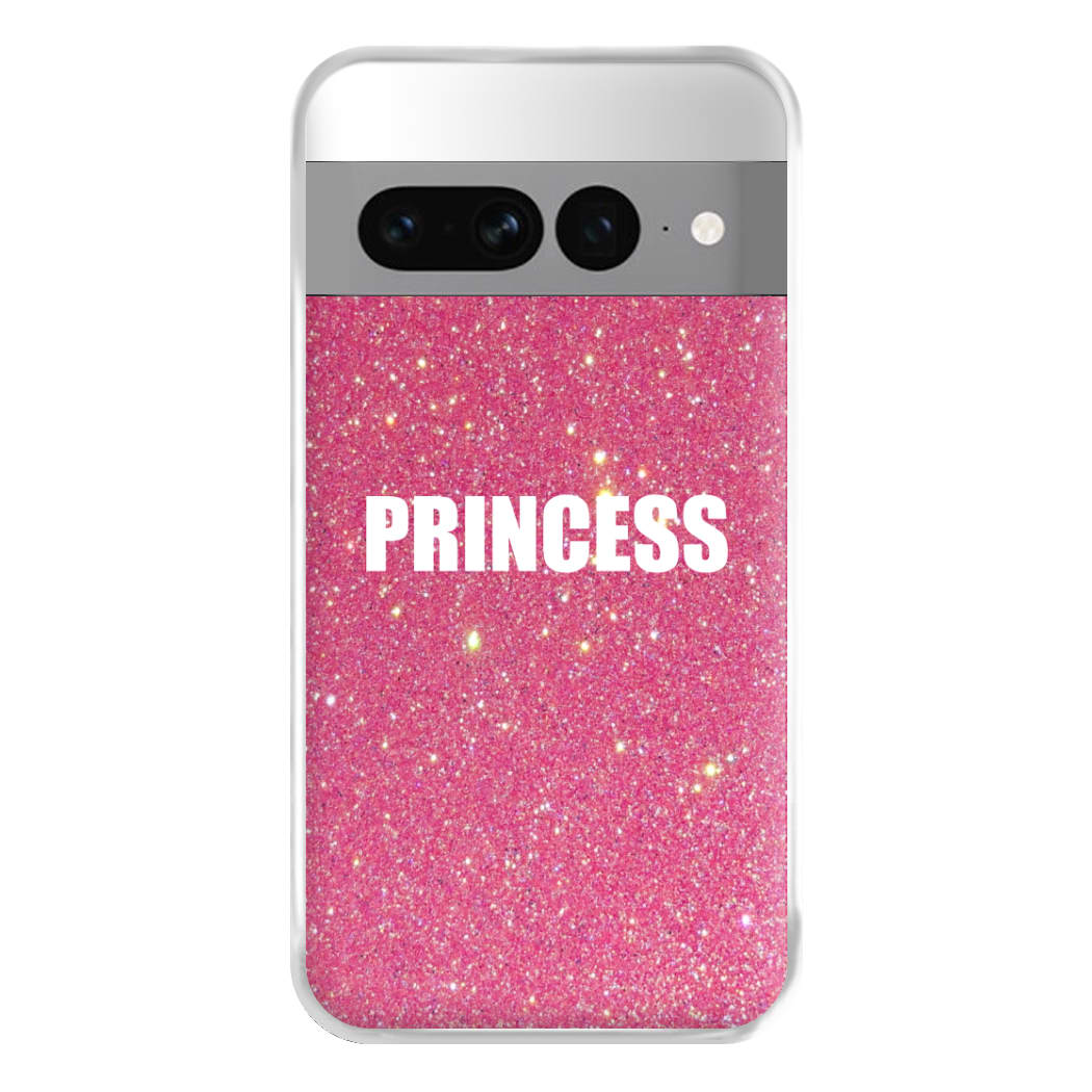 Glittery Pink Princess Phone Case for Google Pixel 7 Pro