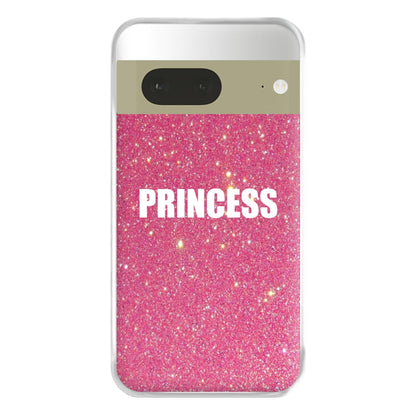 Glittery Pink Princess Phone Case for Google Pixel 7a