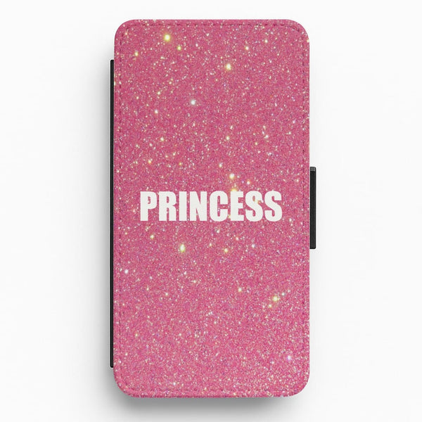 Glittery Pink Princess Flip / Wallet Phone Case