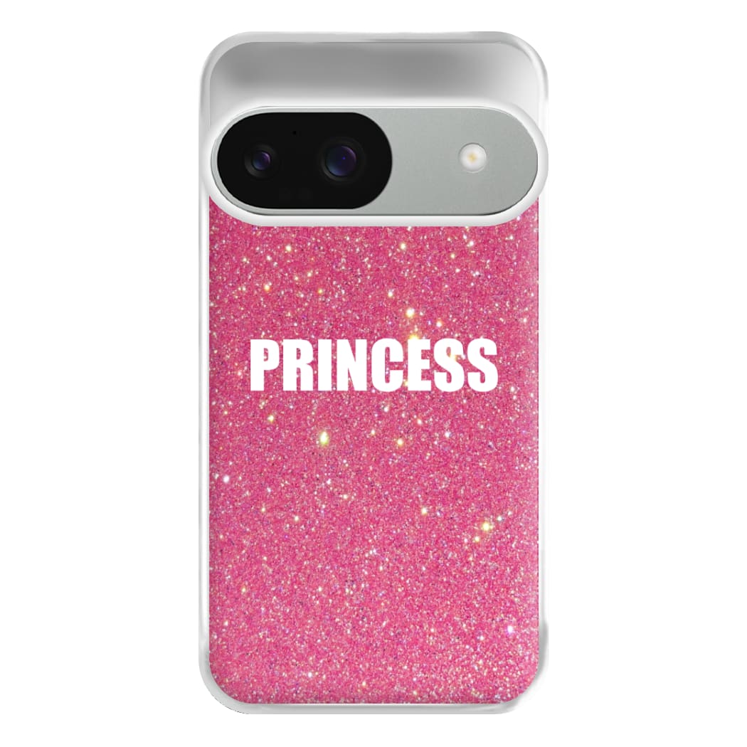 Glittery Pink Princess Phone Case for Google Pixel 9 / 9 Pro