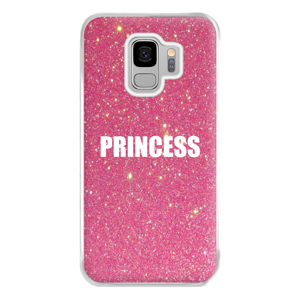 Glittery Pink Princess Phone Case for Galaxy S9 Plus