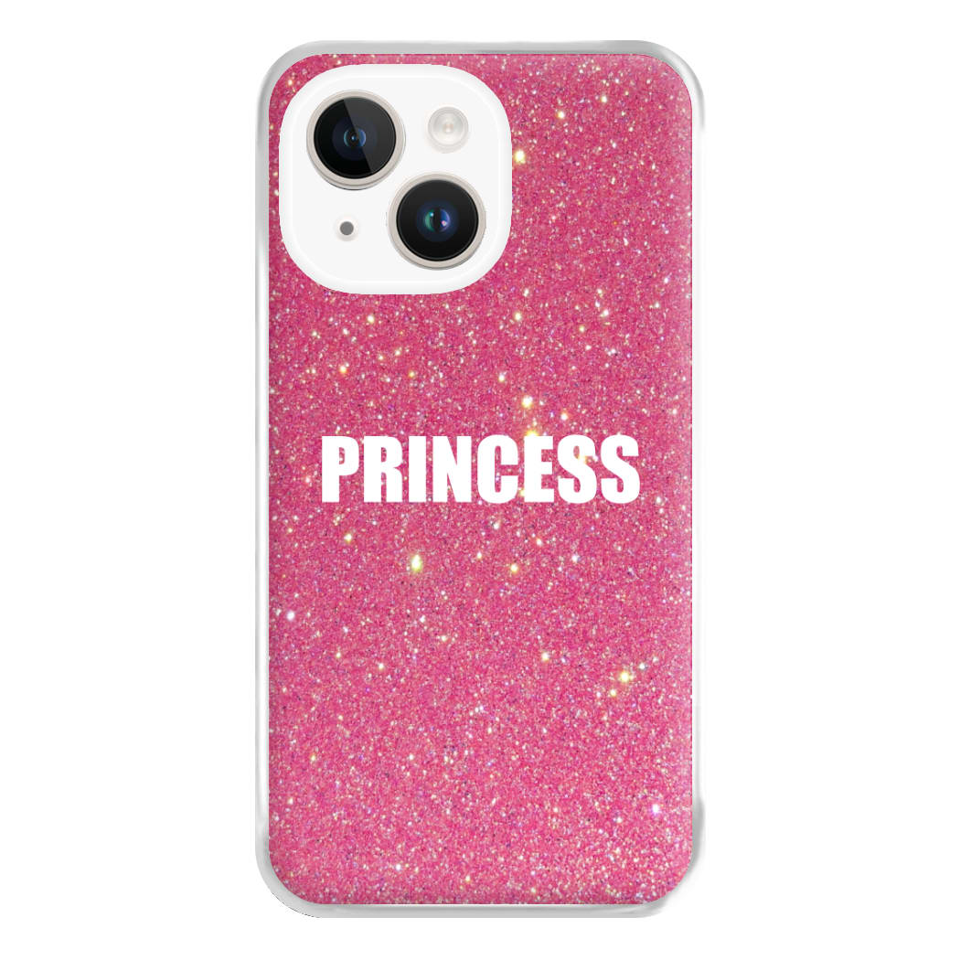 Glittery Pink Princess Phone Case for iPhone 14 Plus