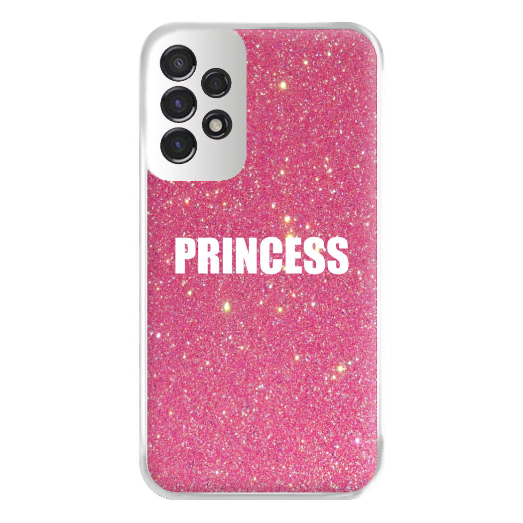 Glittery Pink Princess Phone Case for Galaxy A53