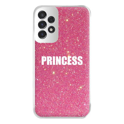 Glittery Pink Princess Phone Case for Galaxy A53