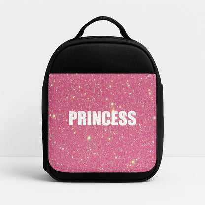 Glittery Pink Princess Insulated Lunchbox
