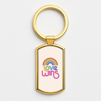 Love Wins - Pride Gold Keyring