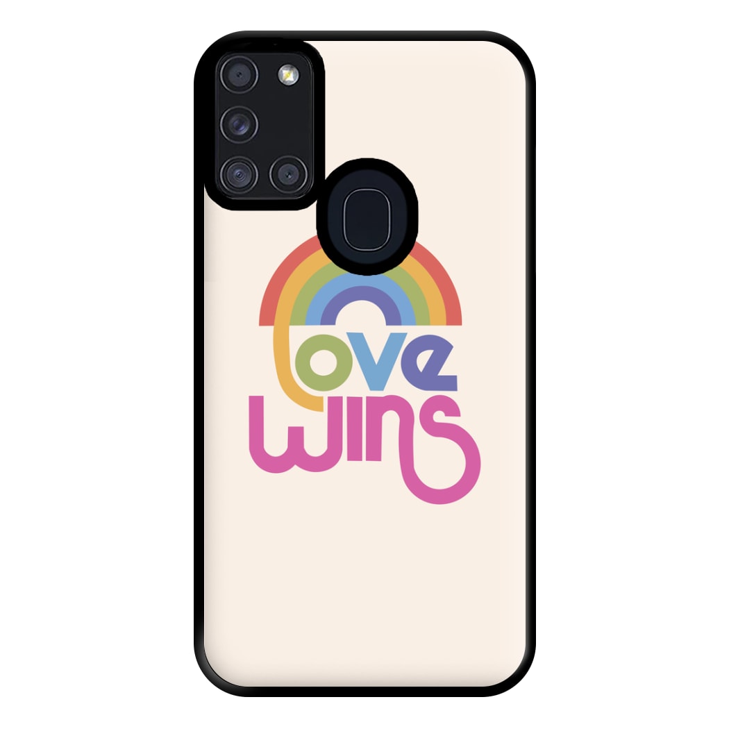 Love Wins - Pride Phone Case for Galaxy A21s