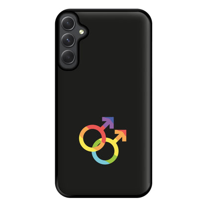 Gender Symbol Male - Pride Phone Case for Galaxy A34