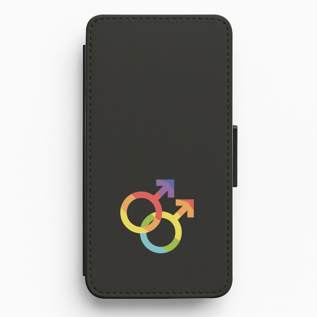 Gender Symbol Male - Pride Flip / Wallet Phone Case