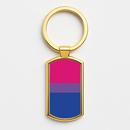 Bisexual Flag - Pride Gold Keyring