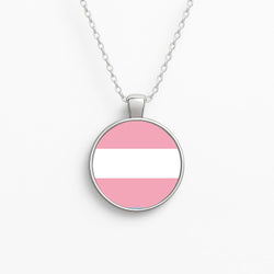 Trans Flag - Pride Circle Necklace