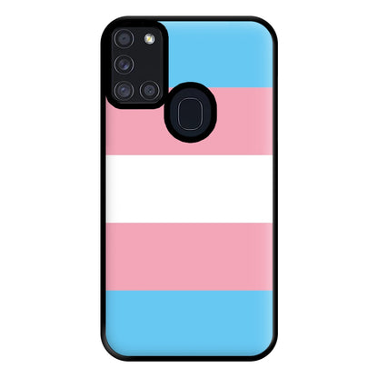 Trans Flag - Pride Phone Case for Galaxy A21s