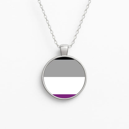 Asexual Flag - Pride Circle Necklace