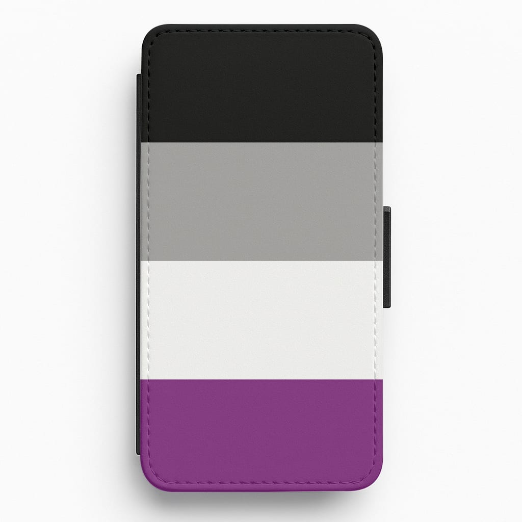 Asexual Flag - Pride Flip / Wallet Phone Case
