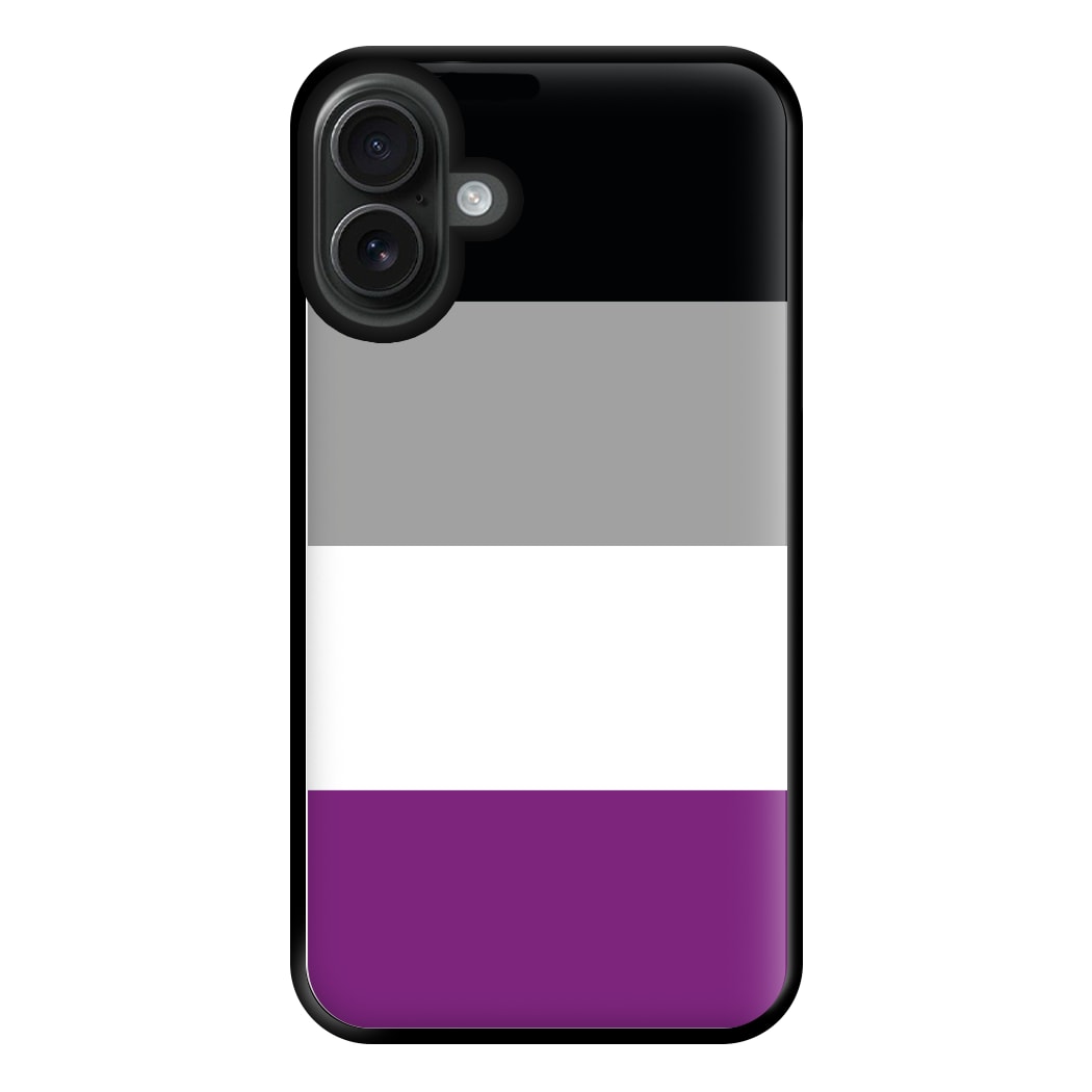 Asexual Flag - Pride Phone Case for iPhone 16 Plus