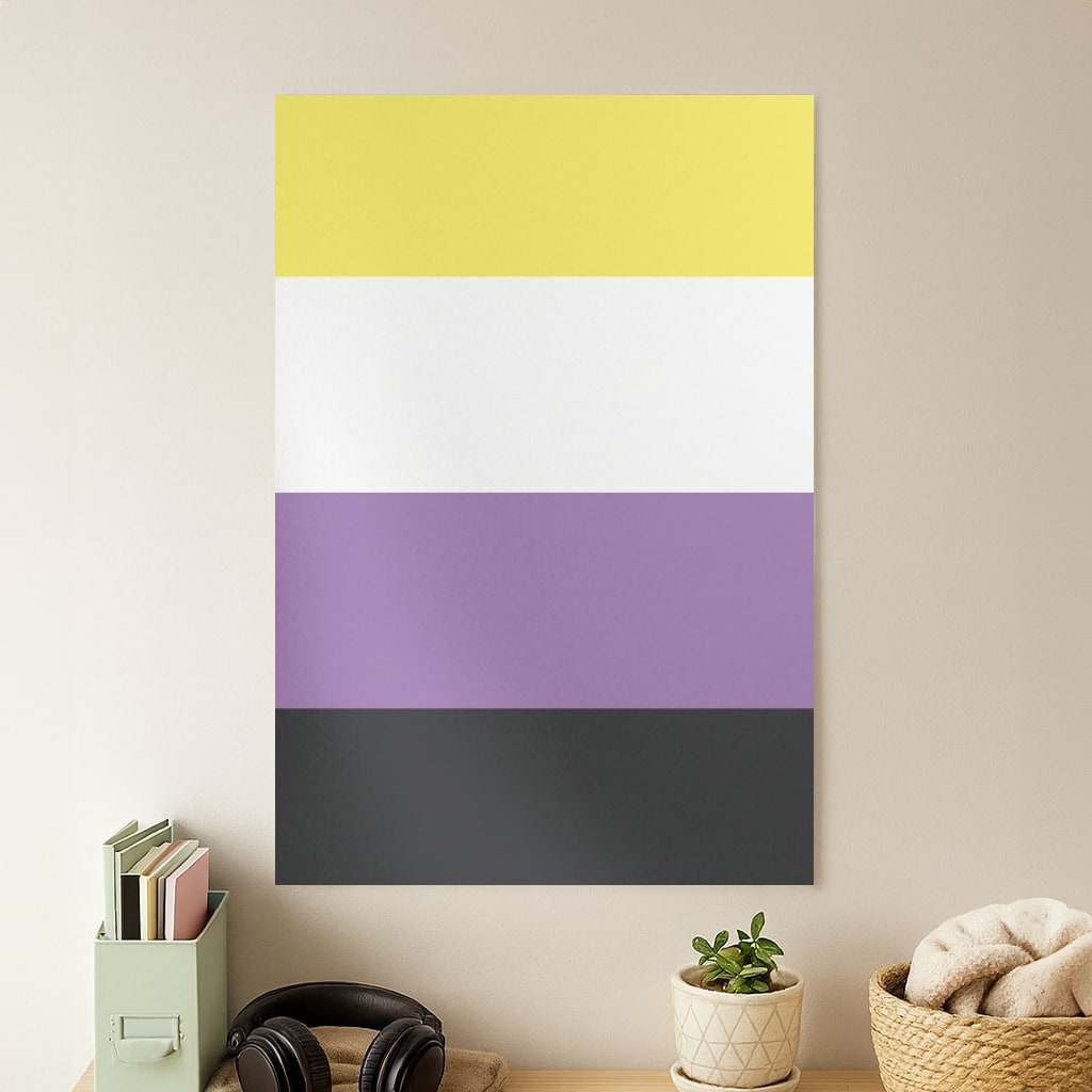 Non-Binary Flag - Pride Poster